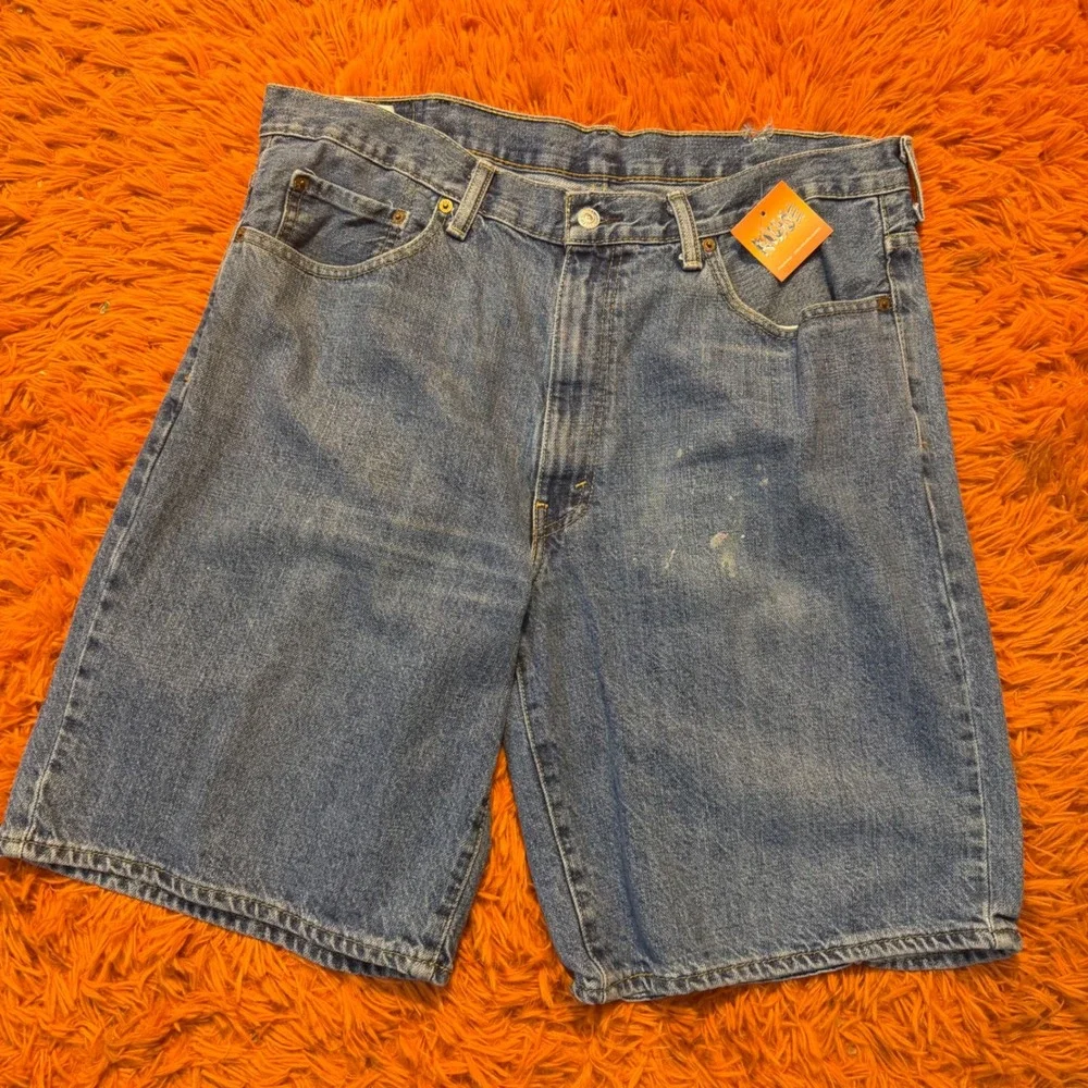 Levis 550 Relaxed Fit Denim Shorts Mens 38 Blue Medium Wash Cotton Jean Shorts